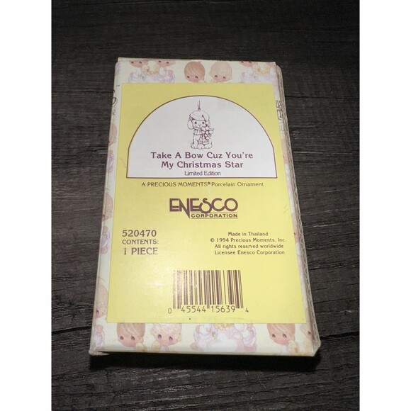 Precious Moments #520470 "Take‎ A Bow Cuz You're My Christmas Star" - Picture 7 of 8